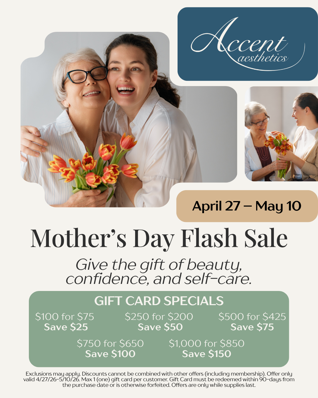 Mother's Day Flash Sale: Discounted Gift Cards